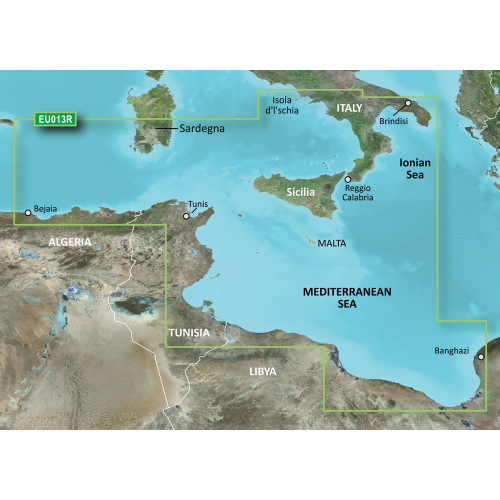 Garmin - Garmin BlueChart&reg; g3 HD - HXEU013R - Italy Southwest &amp; Tunisia - microSD&trade;/SD&trade;