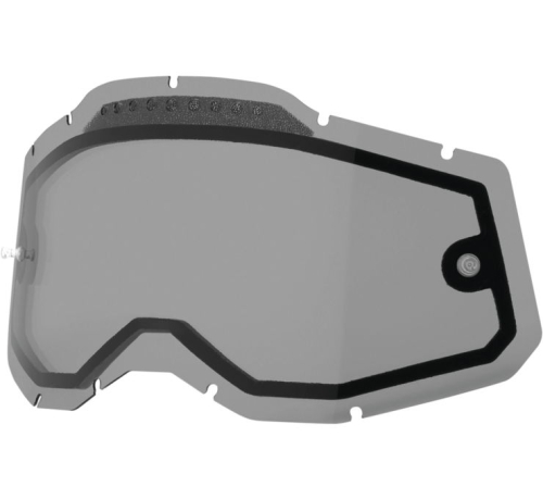 100% - 100% Replacement Dual Vented Lens for Racecraft 2/Accuri 2/Stratus 2 Goggles - Smoke - 59082-00002