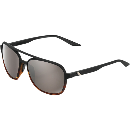 100% - 100% Kasia Aviator Sunglasses - 61042-404-01 - Black / Silver Mirror Lens - OSFM