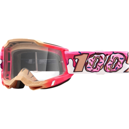 100% - 100% Accuri 2 Donut Goggles - 50221-101-26 - Donut/Pink/White / Clear Lens - OSFM