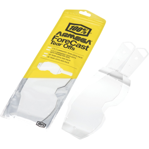 100% - 100% Forecast Perimeter Seal Laminated Tear Offs for Armega Goggles - 51020-301-14