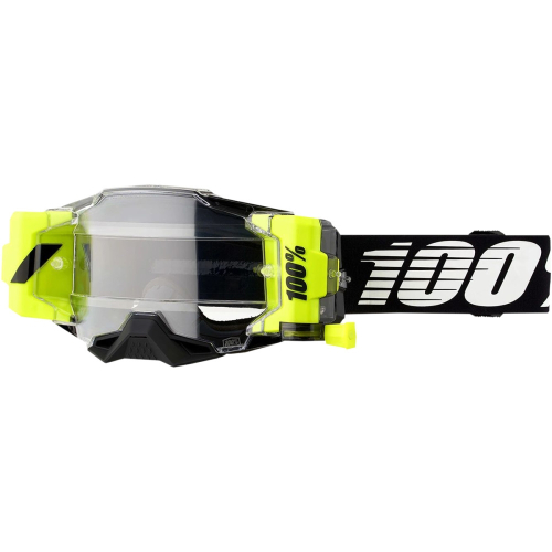 100% - 100% Armega Forecast Black Essential Goggles - 50721-901-01 - Black/White / Clear Lens - OSFM