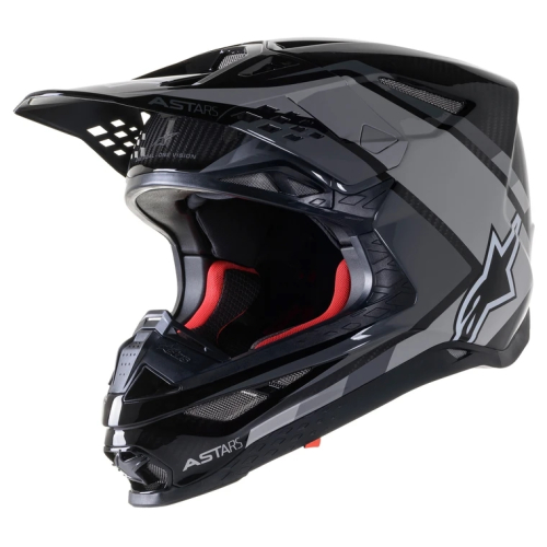 Alpinestars - Alpinestars Supertech M10 Meta 2 Helmet - 8300422-1195-LG - Black/Gray Glossy - Large