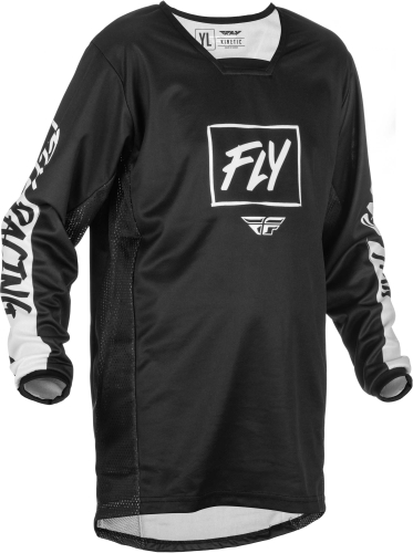 Fly Racing - Fly Racing Kinetic Rebel Youth Jersey - 375-426YS - Black/White - Small