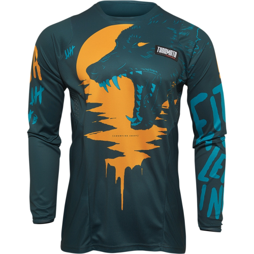 Thor - Thor Pulse Counting Sheep Youth Jersey - 2912-2081 - Teal/Tangerine - 2XS