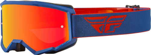 Fly Racing - Fly Racing Zone Youth Goggles - 37-51718 - Red/Navy / Red Mirror/Amber Lens - OSFM
