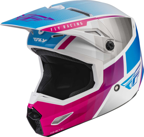 Fly Racing - Fly Racing Kinetic Drift Helmet - 73-8644M - Pink/White/Blue - Medium