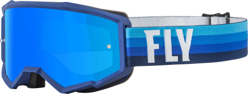Fly Racing - Fly Racing Zone Youth Goggles - 37-51710 - Gray/Blue / Sky Blue Mirror/Smoke Lens - OSFM