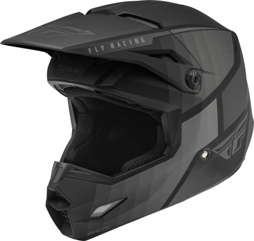 Fly Racing - Fly Racing Kinetic Drift Youth Helmet - 73-8640YM - Matte Black/Charcoal - Medium