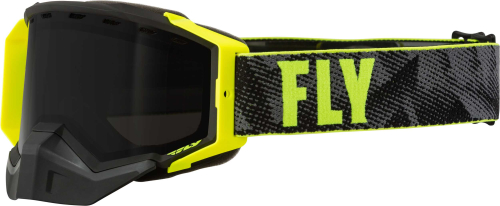 Fly Racing - Fly Racing Zone Pro Snow Goggles - 37-50331 - Black/Hi-Vis/Black / Polarized Smoke Lens - OSFM