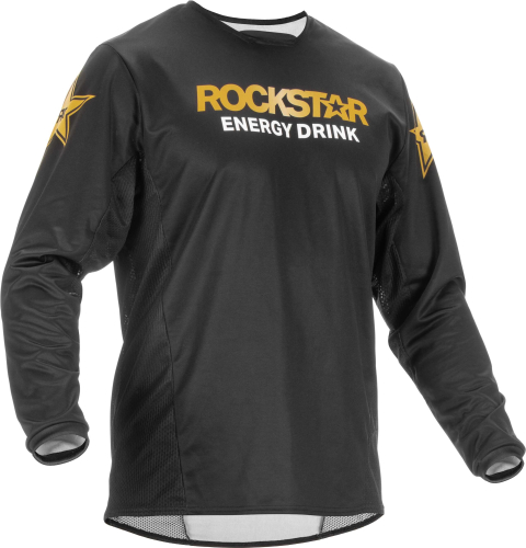 Fly Racing - Fly Racing Kinetic Rockstar Jersey - 375-023L - Black/Gold - Large