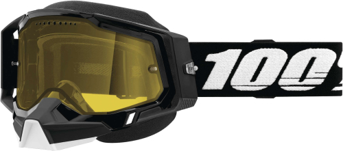 100% - 100% Racecraft 2 Snow Goggles - 50122-608-01 - Black / Yellow Lens - OSFA