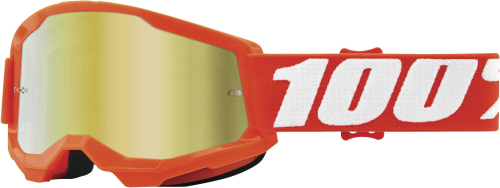 100% - 100% Strata 2 Youth Goggles - 50521-259-05 - Orange / Gold Mirror Lens - OSFA