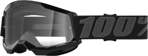 100% - 100% Strata 2 Youth Goggles - 50521-101-01 - Black / Clear Lens - OSFA