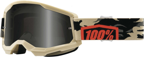 100% - 100% Strata 2 Kombat Sand Goggles - 50422-102-10 - Kombat / Smoke Lens - OSFA
