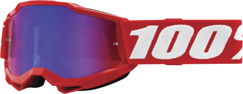 100% - 100% Accuri 2 Youth Goggles - 50321-254-03 - Red / Red/Blue Mirror Lens - OSFA