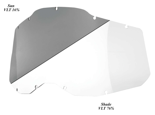100% - 100% Replacement Injected Lenses for Adult Racecraft 2/Accuri 2/Stratus 2 Goggles - Photochromic - 51008-802-01