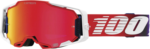 100% - 100% Armega Factory Goggles with HiPER Lens - 50721-451-01 - Factory / Hiper Red Lens - OSFA
