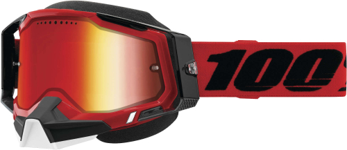 100% - 100% Racecraft 2 Snow Goggles - 50122-651-03 - Red / Red Mirror Lens - OSFA