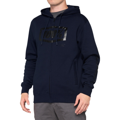100% - 100% Syndicate Zip Hoodie - 36017-402-10 - Navy/Black - Small