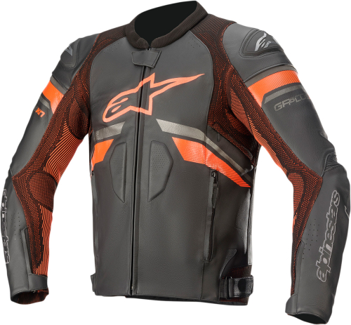 Alpinestars - Alpinestars GP Plus R V3 Rideknit Leather Jacket - 3100321-1030-60 - Black/Red Fluorescent - 60