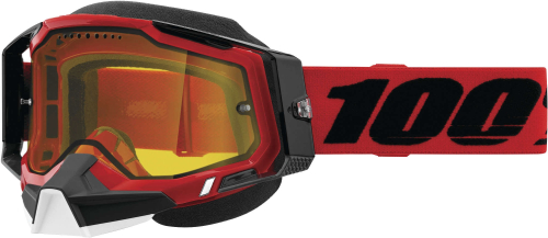 100% - 100% Racecraft 2 Snow Goggles - 50122-608-03 - Red / Yellow Lens - OSFA