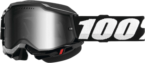 100% - 100% Accuri 2 Snow Goggles - 50223-652-01 - Black / Mirror Silver Lens - OSFA