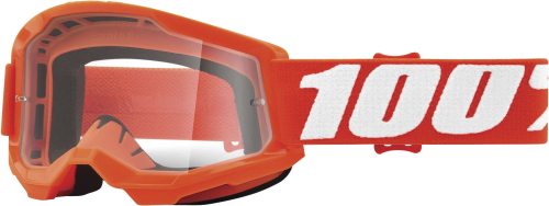 100% - 100% Strata 2 Youth Goggles - 50521-101-05 - Orange / Clear Lens - OSFA