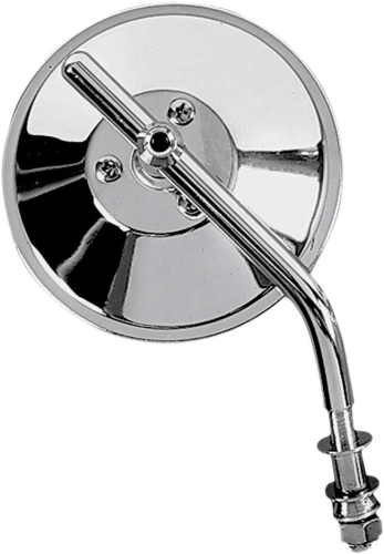 Drag Specialties - Drag Specialties Custom Smooth Back Round Mirror - 4in. - KA-1-BC4