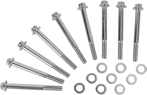 Diamond Engineering - Diamond Engineering Crankcase 12-Point Polished Stainless Engine Bolt Kit - PB516S