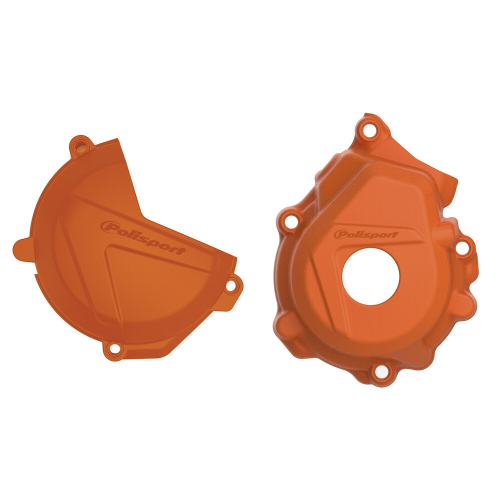 Polisport - Polisport Clutch/Ignition Cover Kit - Orange - 90975