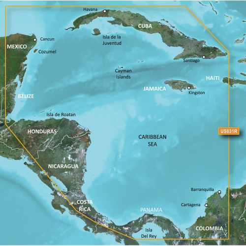 Garmin - Garmin BlueChart&reg; g2 HD - HXUS031R - Southwest Caribbean - microSD&trade;/SD&trade;