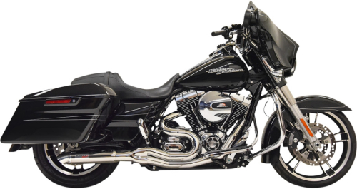 Bassani Manufacturing - Bassani Manufacturing Road Rage II 2-Into-1 with Hot Rod Turnout Muffler System - Chrome - 1F67C