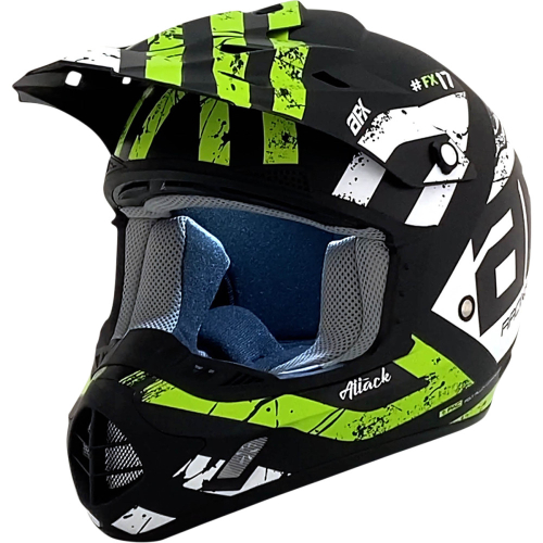 AFX - AFX FX-17 Attack Helmet - 0110-7182 - Matte Black/Green - X-Large