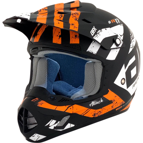 AFX - AFX FX-17 Attack Helmet - 0110-7156 - Matte Black/Orange - Medium