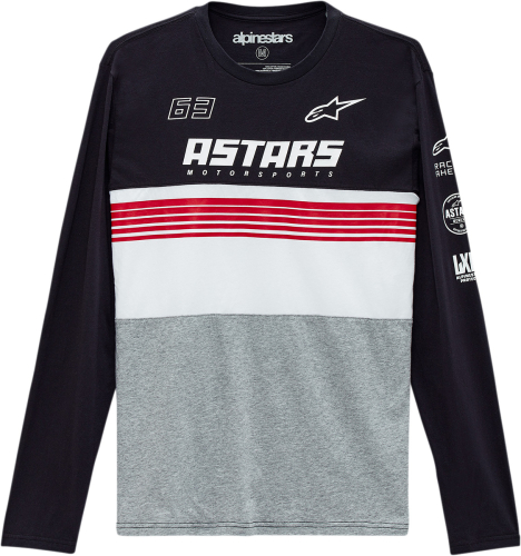 Alpinestars - Alpinestars Turbo LS T-Shirt - 12137111110282X - Black/Gray Heather - 2XL