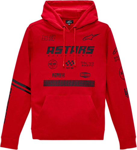 Alpinestars - Alpinestars Multi Race Hoodie - 12135150030M - Red - Medium
