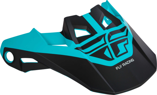 Fly Racing - Fly Racing Visor for Formula Helmets - Matte Black/Teal - Md to Lg - 73-47206M