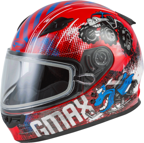G-Max - G-Max GM-49Y Beasts Youth Helmet - G24911371 - Red/Blue/Grey - Medium