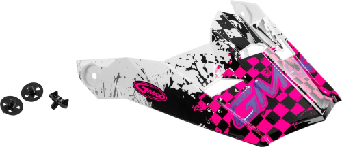 G-Max - G-Max Visor with Screws for MX-46Y Anim8 Helmets - White/Neon Pink/Purple - YS-YL - G046913