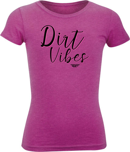 Fly Racing - Fly Racing Youth Fly Dirt Vibes T-shirt - 356-0520YS - Raspberry - Small