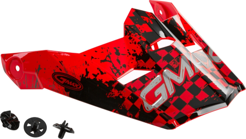 G-Max - G-Max Visor with Screws for MX-46Y Anim8 Helmets - Red/Black/Silver - YS-YL - G046914