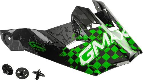 G-Max - G-Max Visor with Screws for MX-46Y Anim8 Helmets - Dark Silver/Green  - YS-YL - G046915