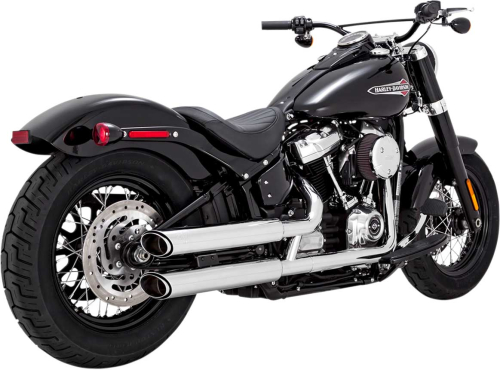 Vance & Hines - Vance & Hines Twin Slash 3in. Slip-On Mufflers - Chrome - 16875