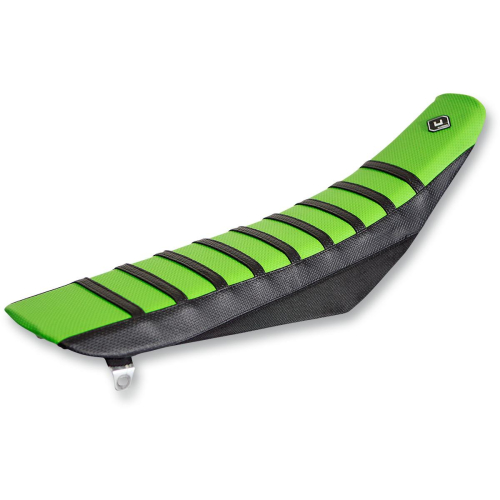 FLU Designs Inc. - FLU Designs Inc. Pro Rib Seat Cover - Black/Green/Black - 25506