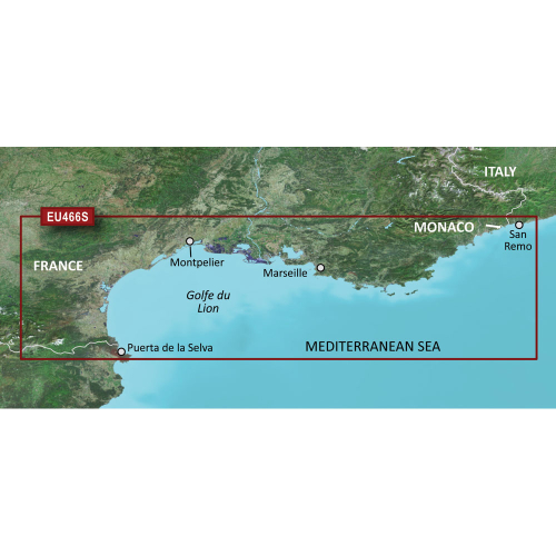 Garmin - Garmin BlueChart&reg; g3 Vision&reg; HD - VEU466S - Golfe Du Lion to San Remo - microSD&trade;/SD&trade;