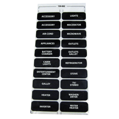 Paneltronics - Paneltronics AC-20 Assorted Label Sheet
