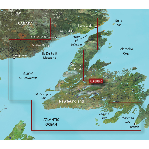 Garmin - Garmin BlueChart&reg; g3 Vision&reg; HD - VCA008R - Newfoundland West - microSD&trade;/SD&trade;