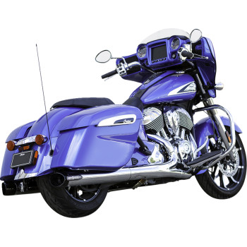 S&S Cycle - S&S Cycle 4in. Slip-On Mufflers - Slash-Cut Broadhead Chrome - 550-1076