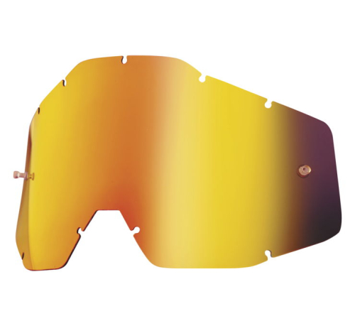 100% - 100% Replacement Lens for Accuri Gen 1 Junior/Strata Gen 1 Junior Goggles - Red Mirror Anti-Fog - 59018-00002